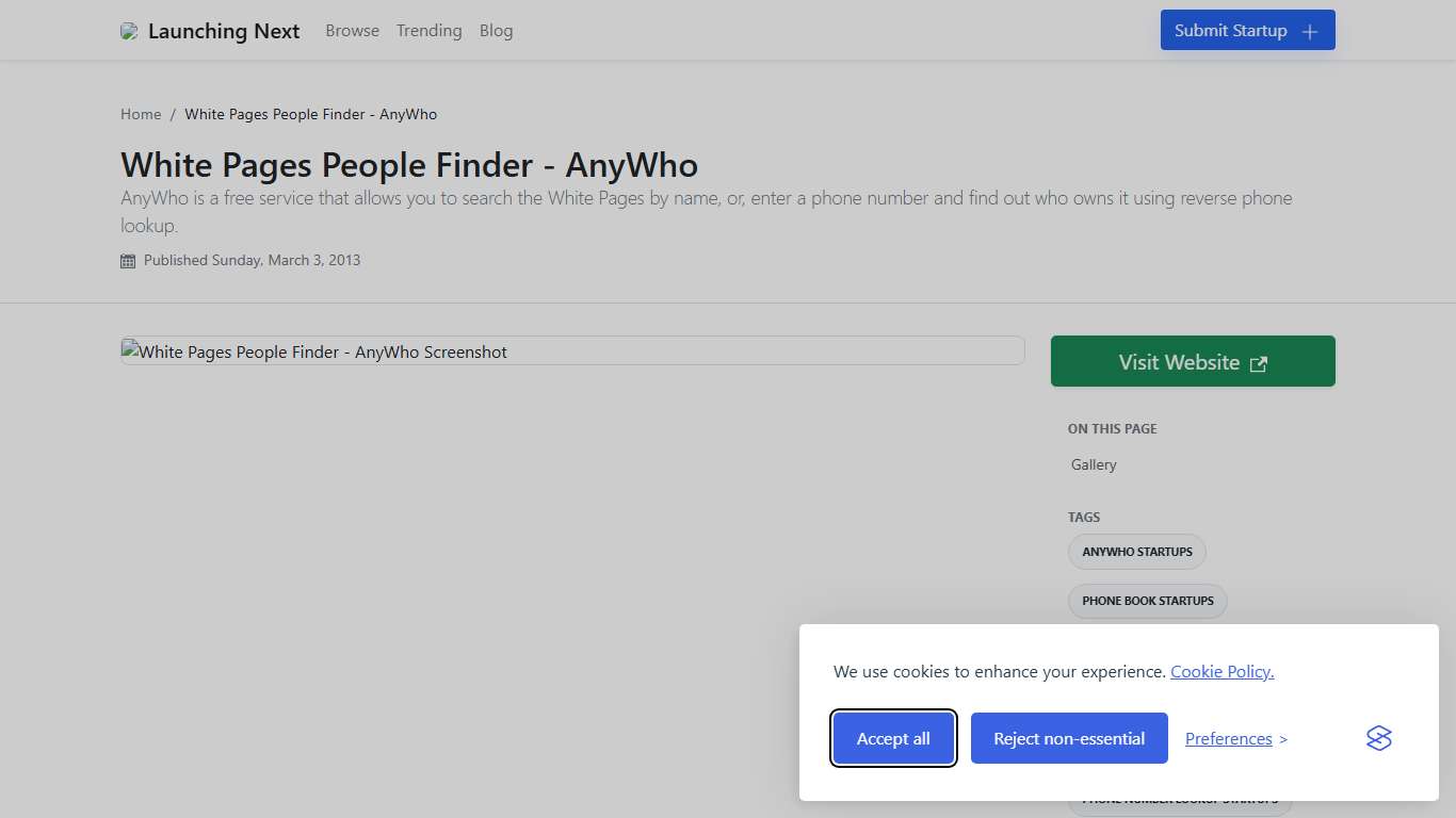 White Pages People Finder - AnyWho: AnyWho is a free service that allows you to search the White Pages by name, or, enter a phone number and find out who owns it using reverse phone lookup.
